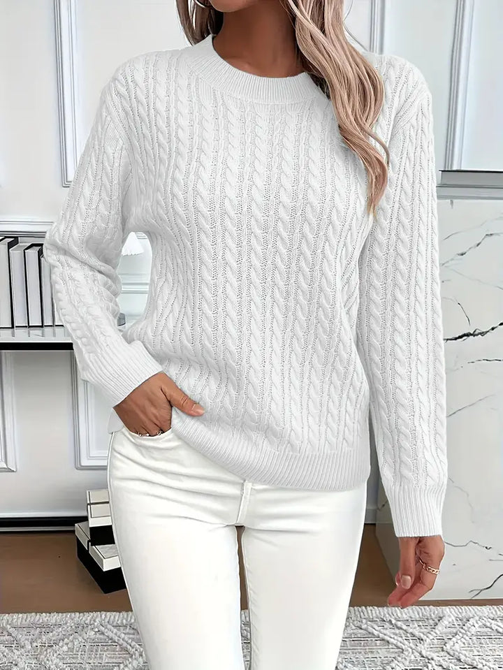 Relaxed Fit Cable Knit Jumper - Jenny