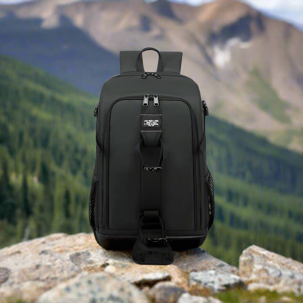 Waterproof Oxford Camera Backpack with Multi-Compartment Storage – Elric