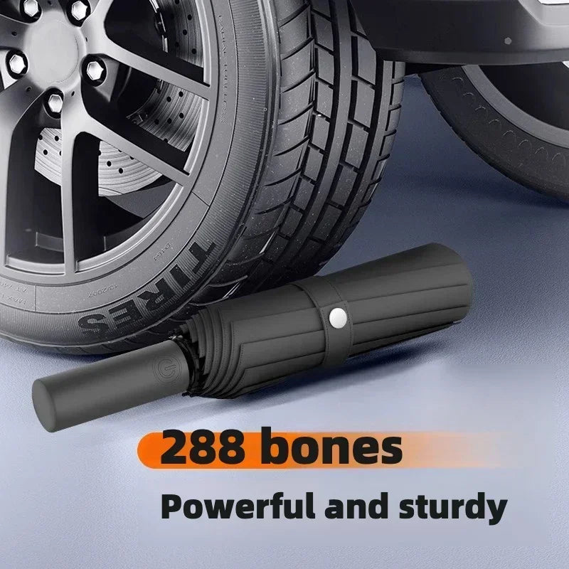 Automatic Windproof Folding Umbrella with UV Protection