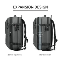 Expandable Waterproof Laptop & Vacuum Compression Travel Backpack