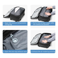 Expandable Waterproof Laptop & Vacuum Compression Travel Backpack