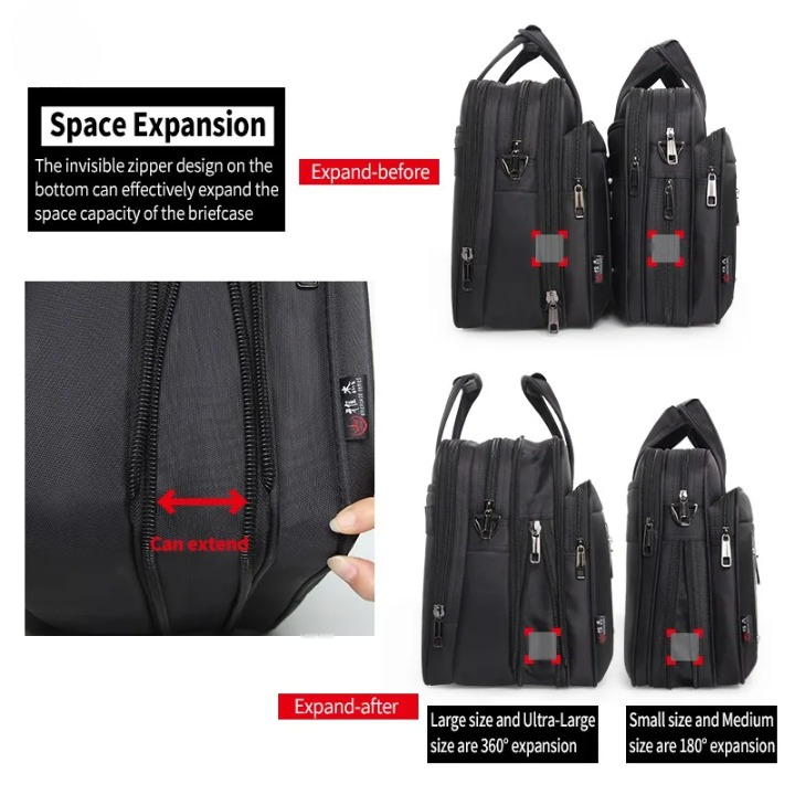 Canvas Business Laptop Bag with Shoulder Strap – Multiple Sizes