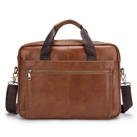 Genuine Cowhide Leather Vintage Laptop Briefcase