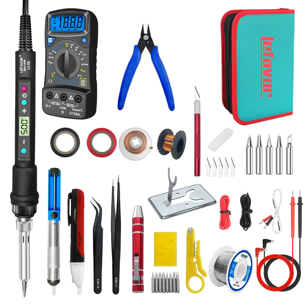 Digital Display 80W Soldering Iron Set with Adjustable Temperature – Fusion