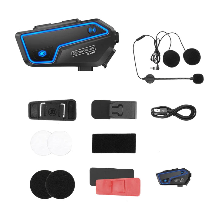 Bluetooth Motorcycle Intercom 10 Riders & IP67 Waterproof – RideSync