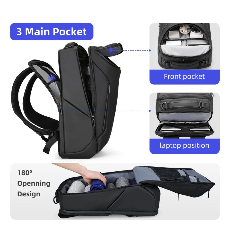 Large Waterproof Laptop & Business Travel Backpack