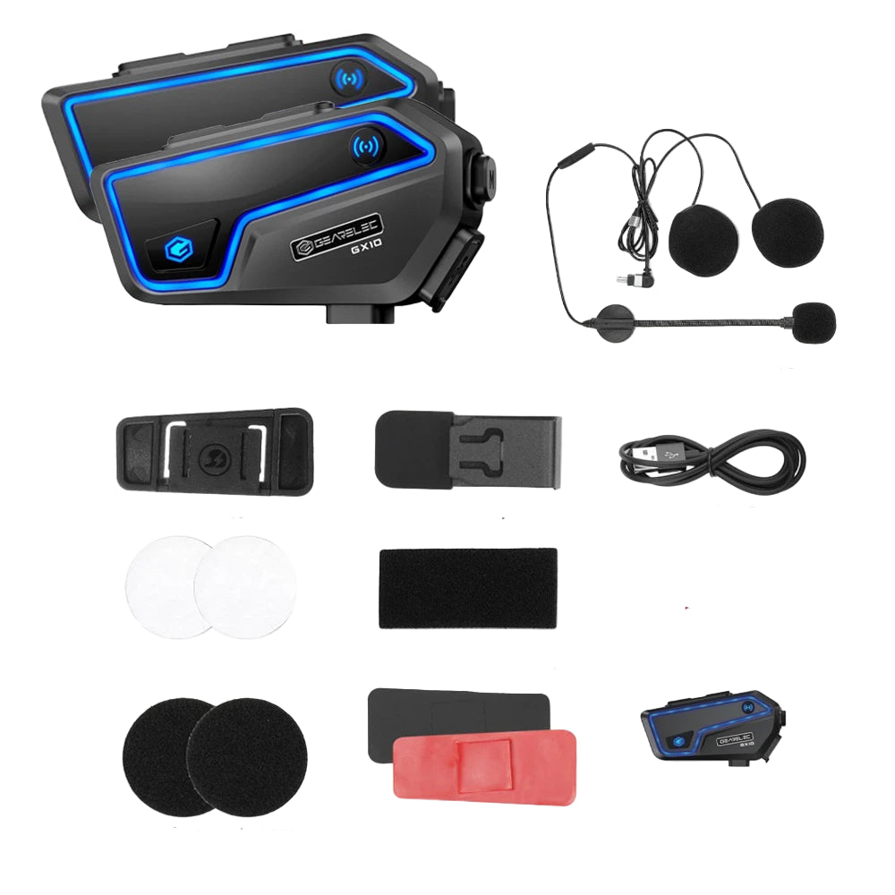 Bluetooth Motorcycle Intercom 10 Riders & IP67 Waterproof – RideSync