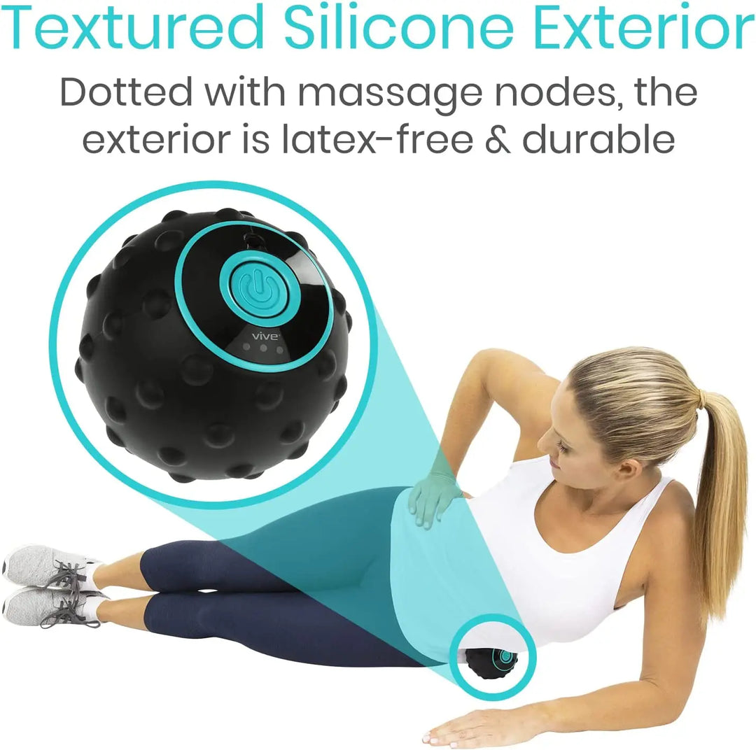 4-Speed Vibrating Massage Ball with Heat Therapy & Textured Surface – FlexiRoll