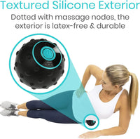 4-Speed Vibrating Massage Ball with Heat Therapy & Textured Surface – FlexiRoll