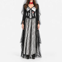 Skeleton Print Halloween Costume - Venosia