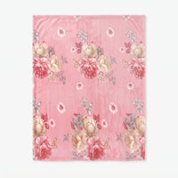 Soft Textured Floral Patterned Throw Blanket - Florisense
