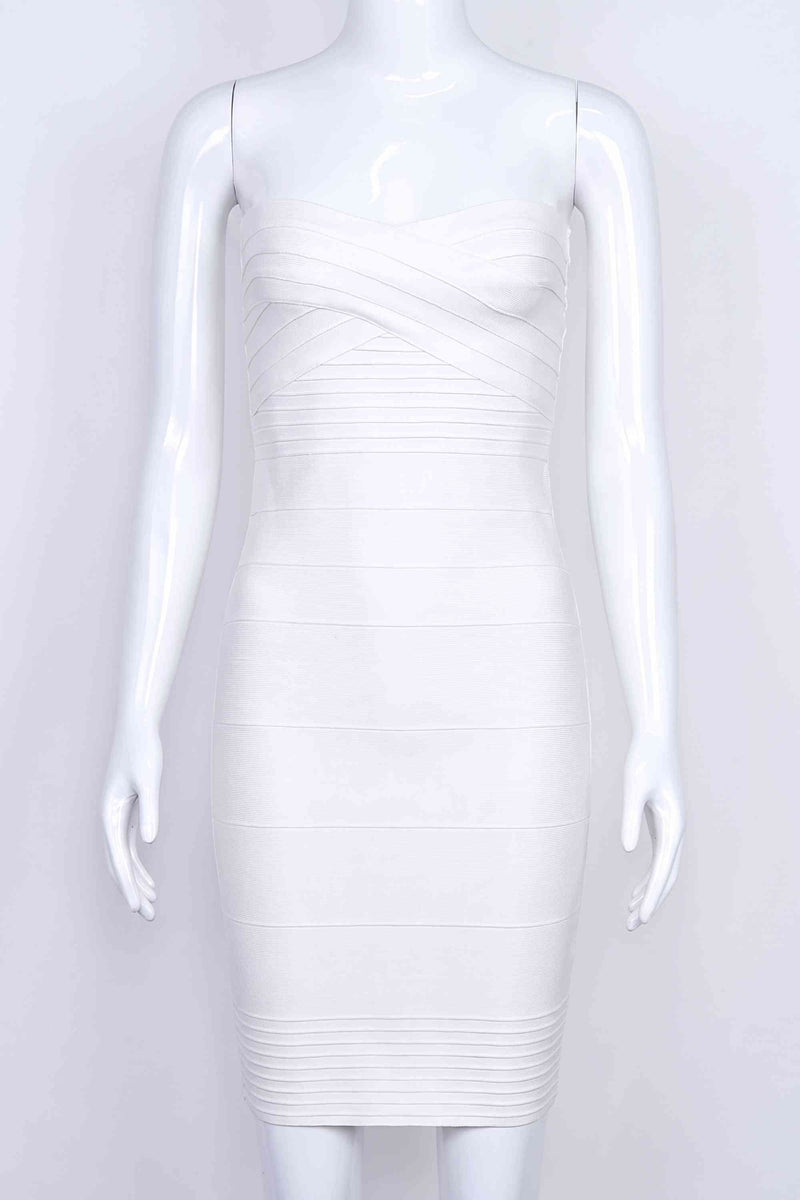 Strapless Bodycon Mini Dress - Blanche