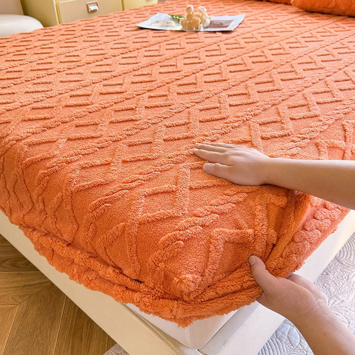 Textured Plush Fitted Sheet - Plushio