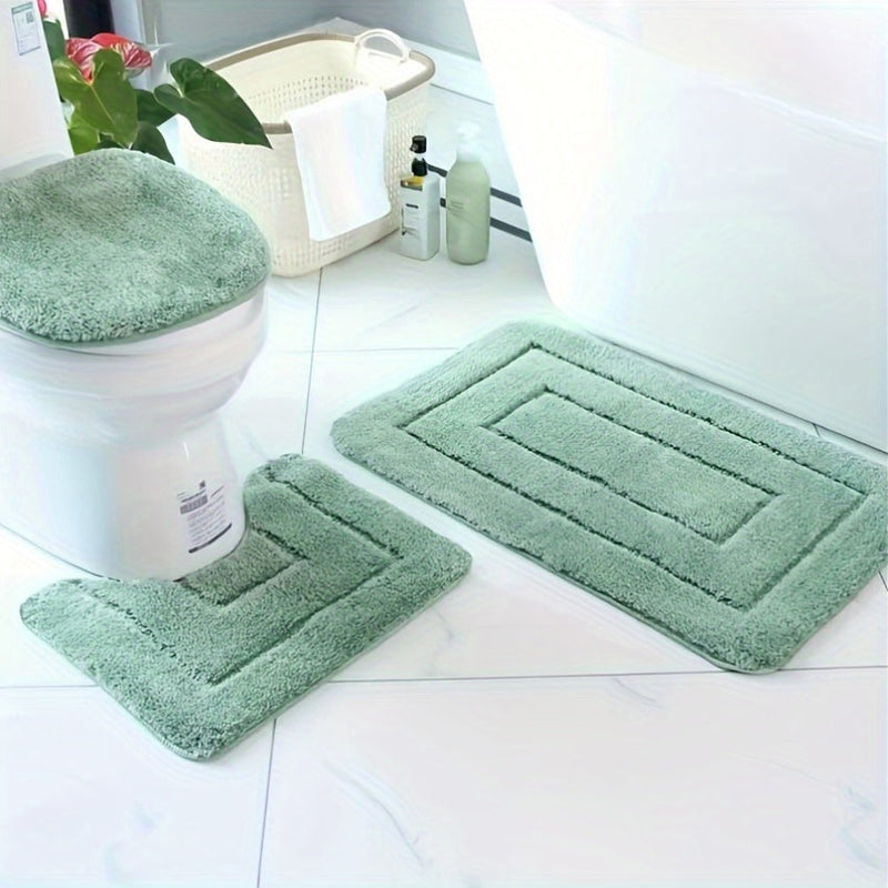 Three-Piece Textured Bath Mat Set - SnugTread