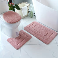Three-Piece Textured Bath Mat Set - SnugTread