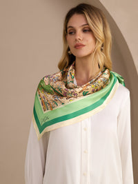 Tropical Crocodile Pattern Square Scarf - Crocala