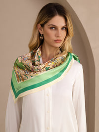 Tropical Crocodile Pattern Square Scarf - Crocala
