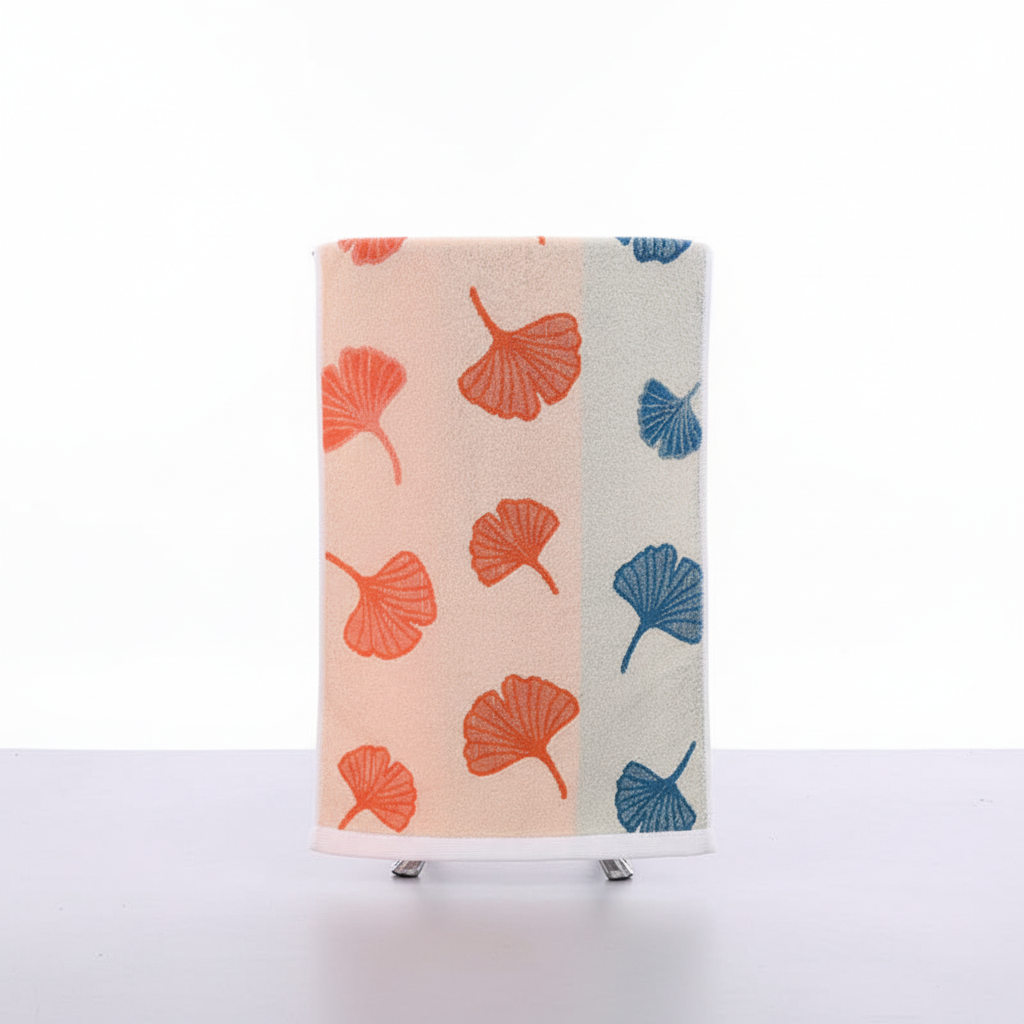Weiches Baumwollhandtuch - LeafDesign