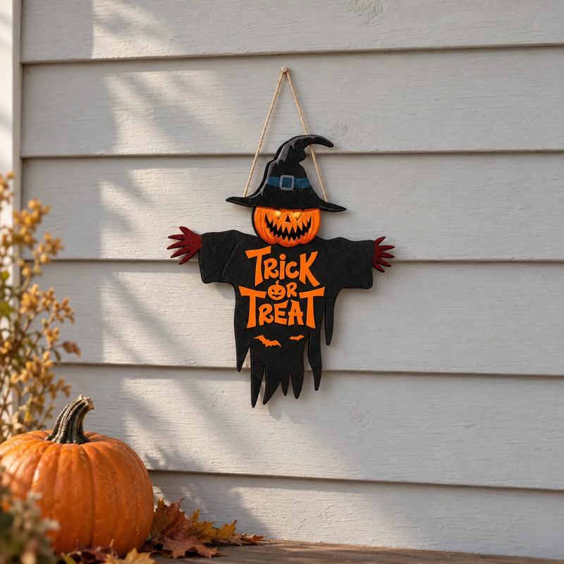 Wooden Halloween Hanging Decoration - Hallowood