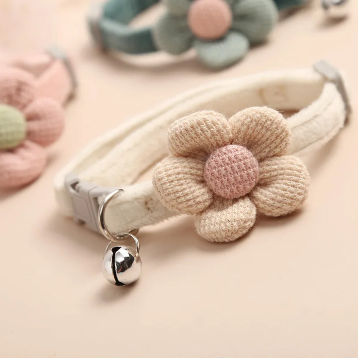 Adjustable Cat Collar with Flower - FlowerCharm-Pink-State of Style