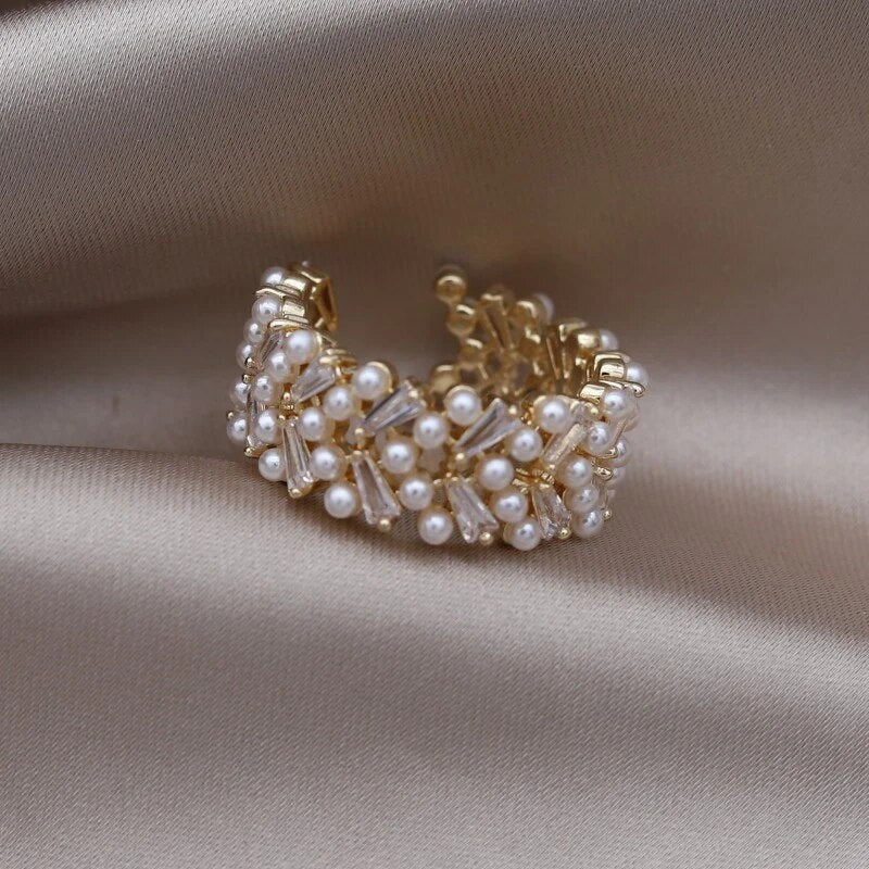 Adjustable Pearl Ring | Elegant Design-State of Style