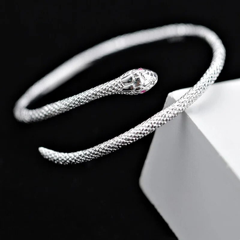 Adjustable Silver Snake Bracelet-State of Style