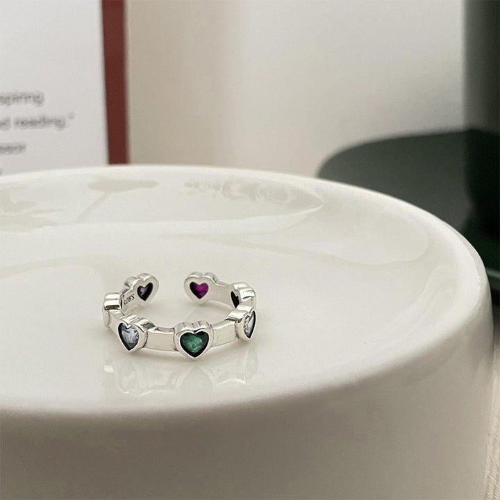 Adjustable Silver Stone Ring | Elegant Design-State of Style