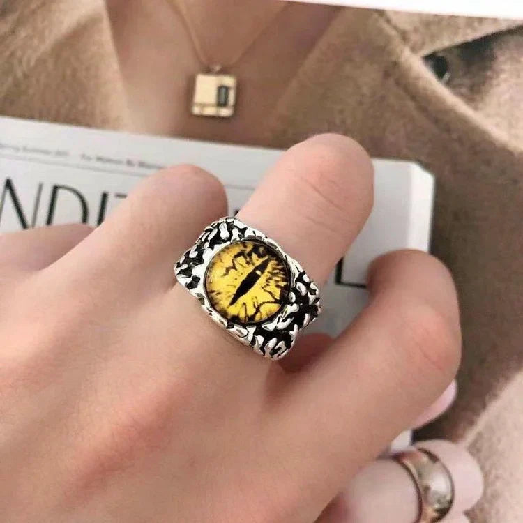 Adjustable Snake Ring with Demon's Eye – Damon-Yellow-State of Style