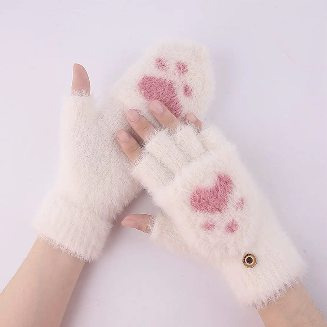 Ally Flip Mink Mittens | Cute and Comfortable-Dark Grey-State of Style