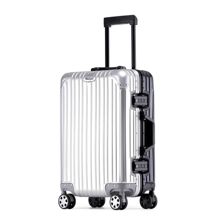 Aluminium-Magnesium hard shell case – Tirana-Silver Black-S (52 L)-State of Style