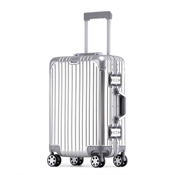 Aluminium-Magnesium hard shell case – Tirana-Silver-S (52 L)-State of Style