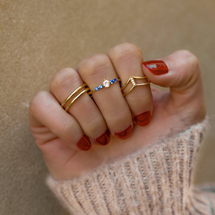 Amaya Open Double Ring-Gold-State of Style