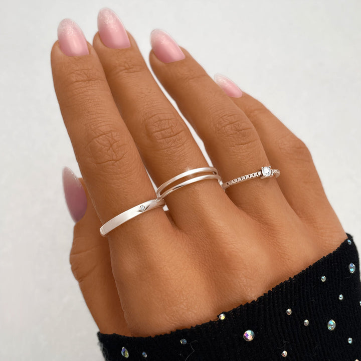 Amaya Open Double Ring-Gold-State of Style