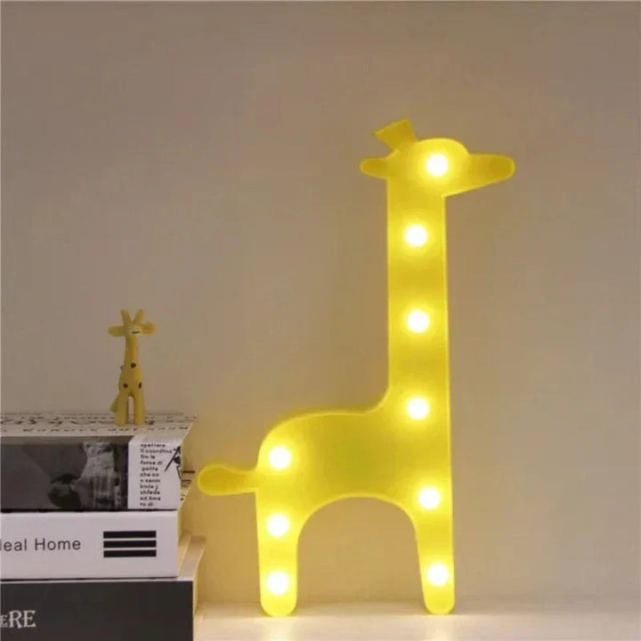 Animal Table Lamp - WildGlow-Giraffe Yellow-State of Style