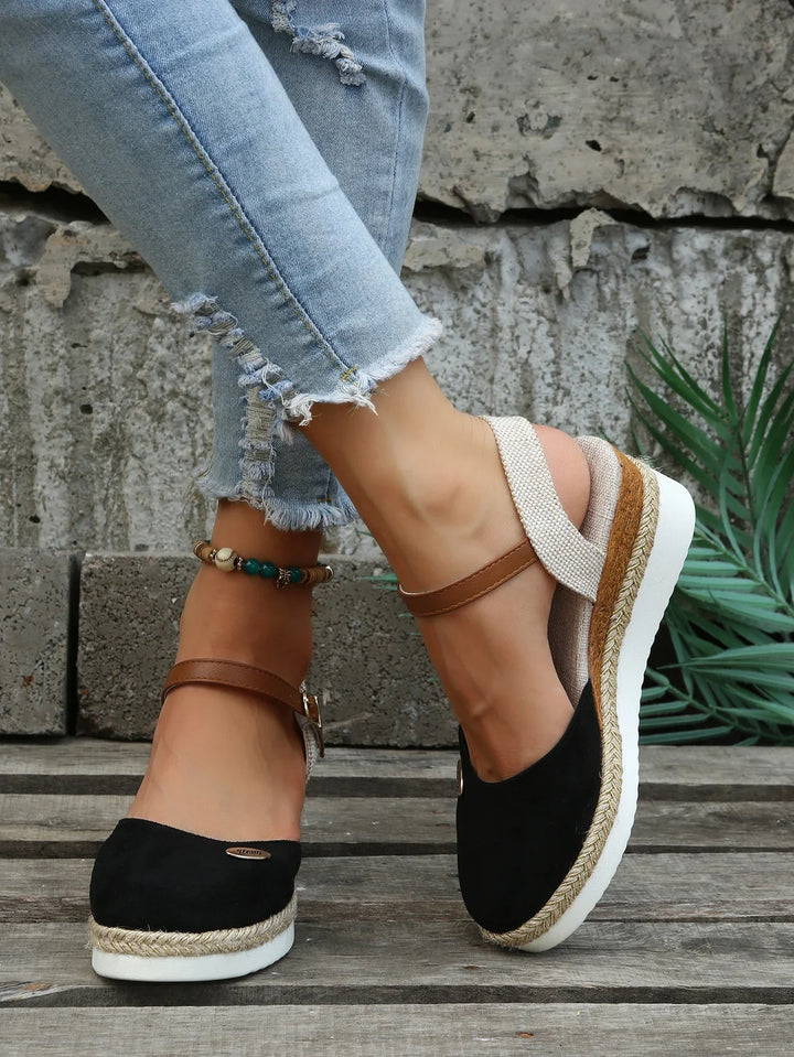 Anna - Orthopedische Suède Bruine Espadrilles-Bruin-36-State of Style