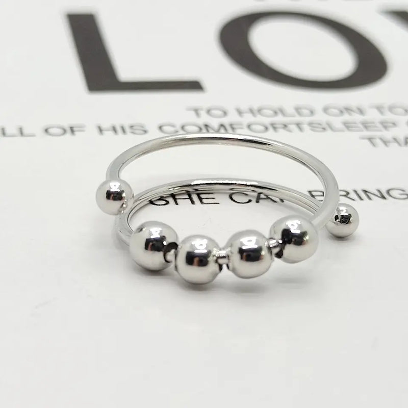 Anti Stress Ring - CalmSpin-Silver-State of Style