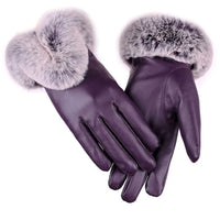 Apple Leather Gloves | Stylish and Warm-Purple-State of Style