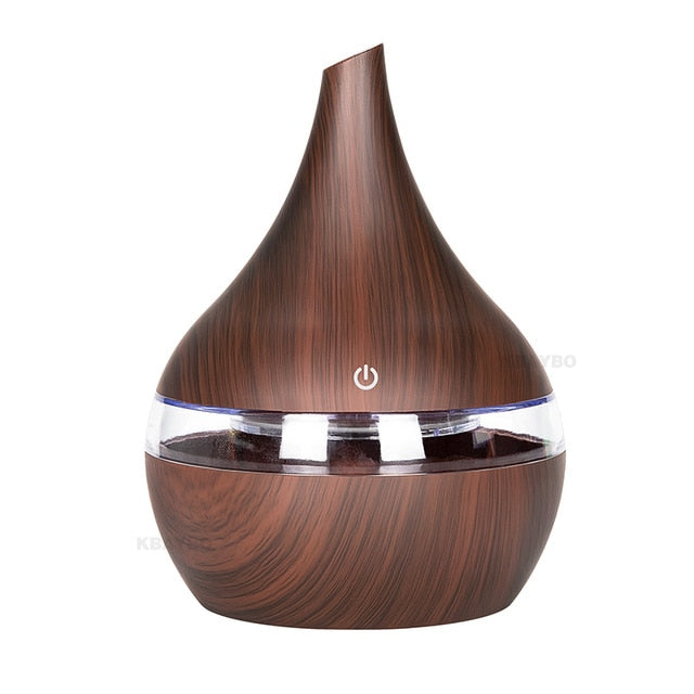 Aroma Diffuser with Humidifier and LED Lighting - AromaGlow-Dark Brown-State of Style