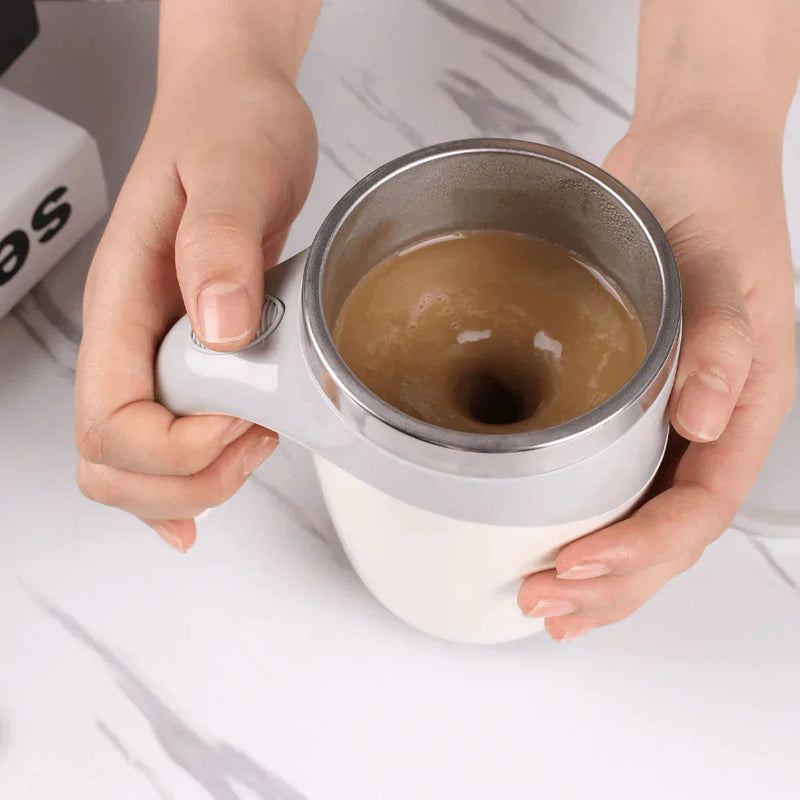 Automatic Stirring Thermos Mug - StirEase-Light Grey-State of Style
