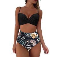 Bikini Set - Mila-Black/Flowers-S-State of Style