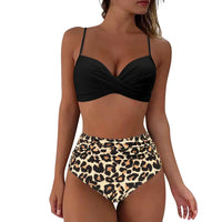 Bikini Set - Mila-Black/Leopard-S-State of Style