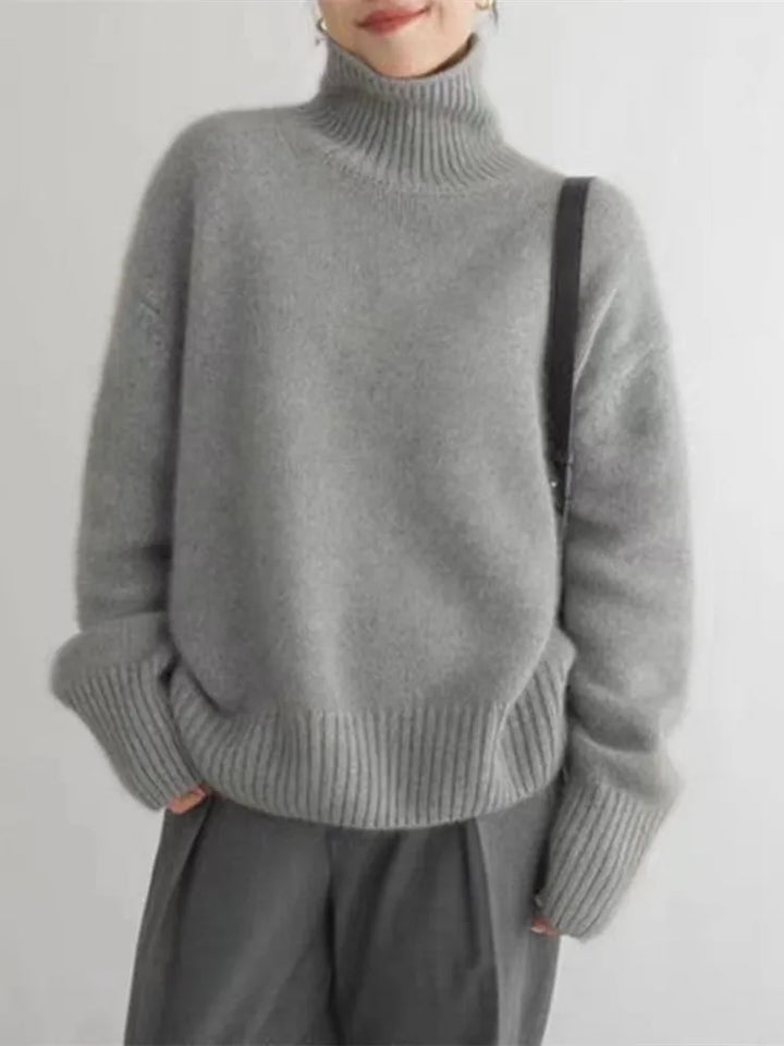 Cashmere Ladies' Turtleneck - Seraphina-Beige-S-State of Style