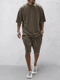 Casual men's sports set in loose-fit style – Cassian-Brown-S-State of Style