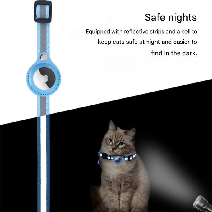 Cat Collar with Safety Closure - Milo-Black-Without GPS tracker-State of Style