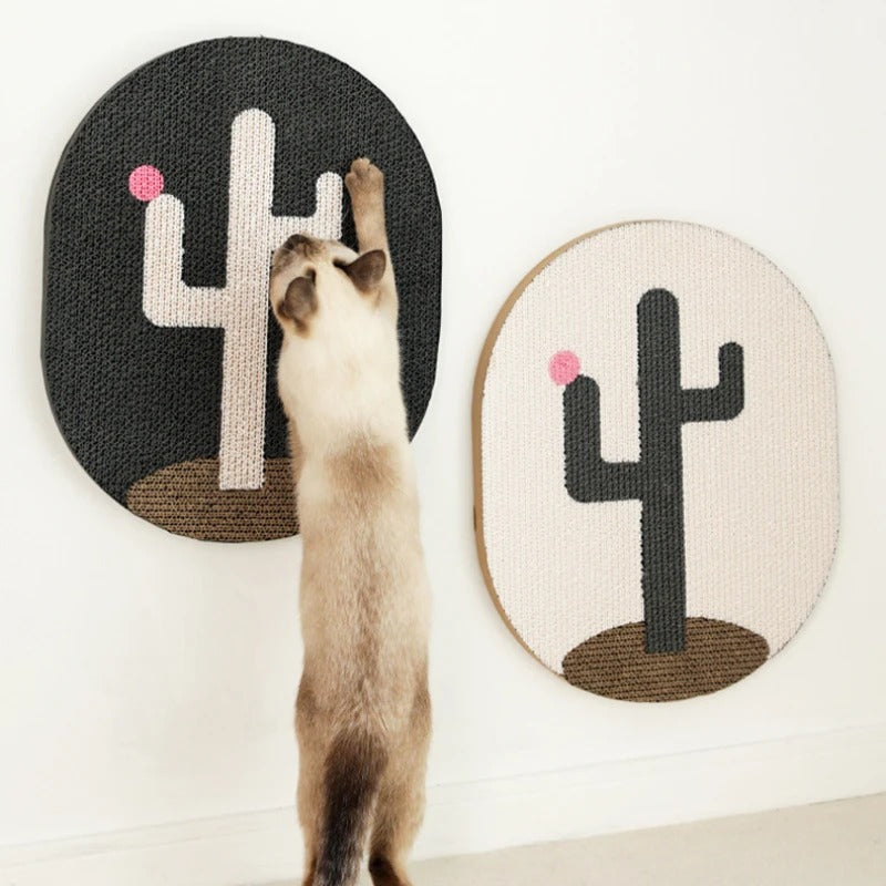 Cat Scratching Wall Plate - WallScratch Pro-Black Cactus-State of Style