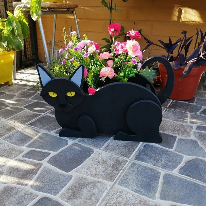 Cat-Shaped DIY Planter - KittyKraft-Black-State of Style