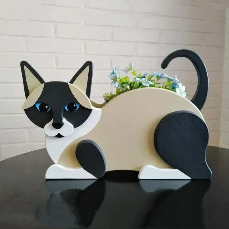 Cat-Shaped DIY Planter - KittyKraft-White-State of Style