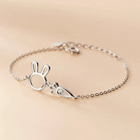 CHARMING RABBIT PENDANT BRACELET-State of Style