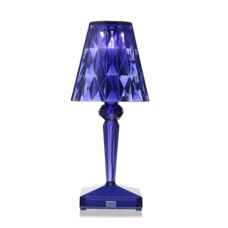 Chic Table Lamp with Crystal Design - CrystalLuxe-Blue-State of Style