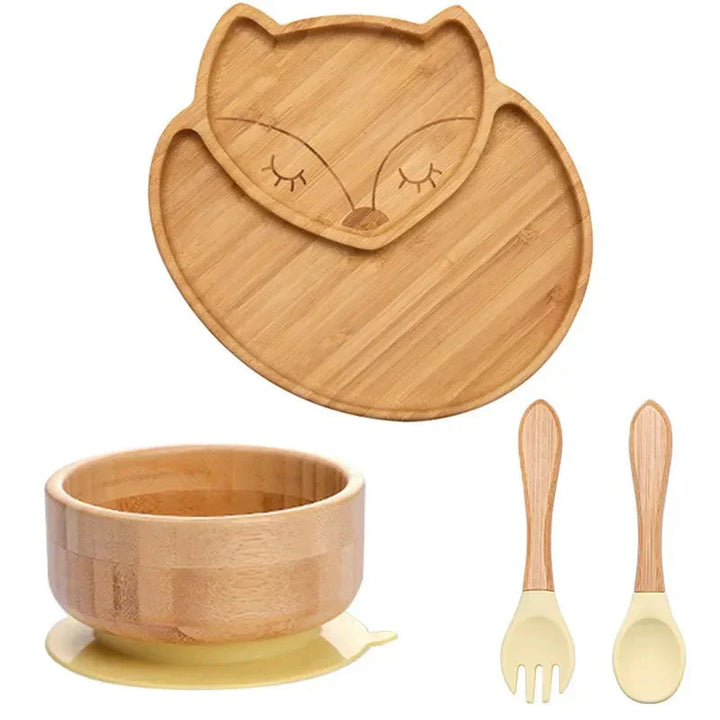 Children's Tableware Set with Suction Cup - EcoFeast-Lamb White-State of Style
